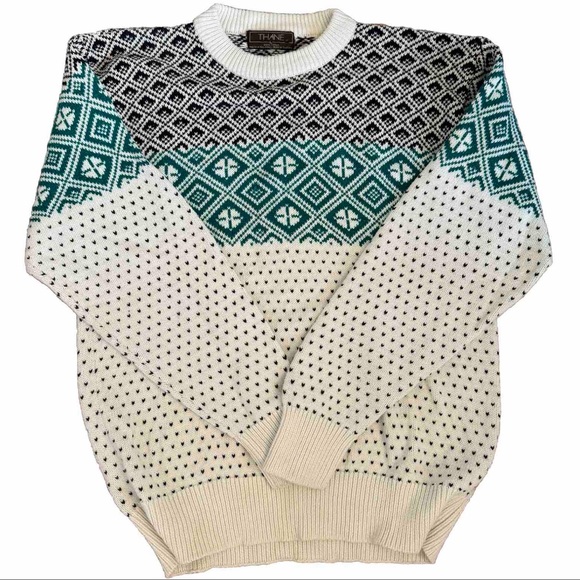Thane Other - Vintage Thane Cotton Snow Sweater Mens Size L